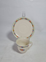 Кофейная пара винтажная Altrohlau с цветочным узором, фарфор, Германия, 1970-80гг.