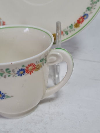 Кофейная пара винтажная Altrohlau с цветочным узором, фарфор, Германия, 1970-80гг.