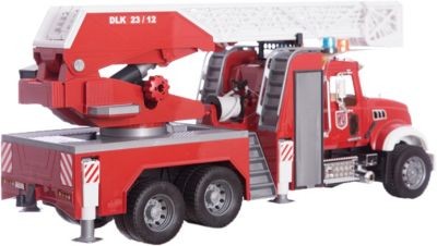 Bruder bruder 02821 MACK Granite Feuerwehrleiterwagen mit Pumpe bruder 02821 MACK Гранитная пожарная автолестница с насосом