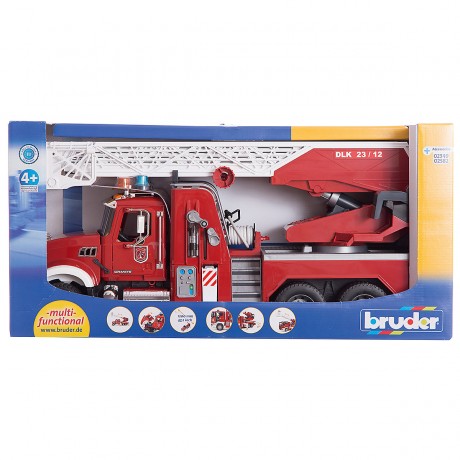 Bruder bruder 02821 MACK Granite Feuerwehrleiterwagen mit Pumpe bruder 02821 MACK Гранитная пожарная автолестница с насосом