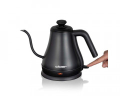 Cloer Cloer Wasserkocher 4960, 0,8 Liter 1000W Edelstahl An-/Ausschalter Teekannen-Form schwarz  Чайник Cloer 4960, 0,8 л, 1000 Вт, нержавеющая сталь, переключатель вкл/выкл, форма чайника, черный