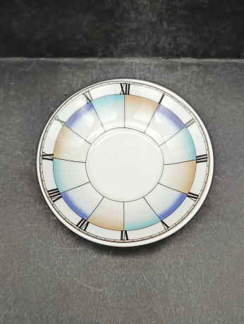 Тарелки винтажные Eschenbach / Коллекция Living Colours, с ярким декором, фарфор, 4 шт., 11 см, Германия, 1970-80гг.