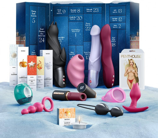 EIS Premium Adventskalendar 2025 Эротический адвент-календарь, 24 предмета, набор для взрослых 18+, подарок для пар, секс-игры и интимные аксессуары