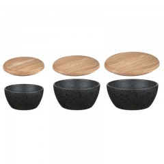 Bitz Bitz Gastro black Schussel mit Deckel Set 3-tlg. d: 10 cm / 12 cm / 14 cm Bitz Gastro черная миска с крышкой набор из 3 предм. д: 10см / 12см / 14см