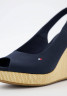 Tommy Hilfiger ICONIC ELENA SLING BACK WEDGE High heeled sandals marine ICONIC ELENA SLING BACK WEDGE Босоножки на высоком каблуке морской