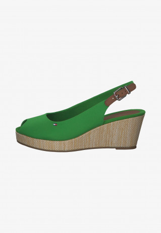 Tommy Hilfiger ESSENTIAL  Peep toes green ESSENTIAL – Открытые пальцы ног зеленый