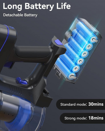 EICOBOT EICOBOT Akku-Hand-und Stielstaubsauger Ideal fur Hartboden, Teppiche, Tierhaare, 150,00 W, beutellos, Drahtloser A10 Staubsauger: 6-in-1 20Kpa Saugkraft, 30 Min. Laufzeit  Беспроводной ручной и стержневой пылесос EICOBOT, идеально подходящий для т