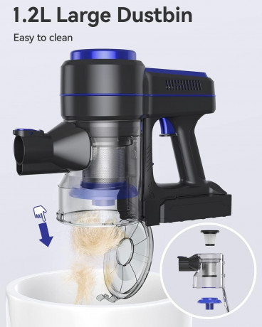 EICOBOT EICOBOT Akku-Hand-und Stielstaubsauger Ideal fur Hartboden, Teppiche, Tierhaare, 150,00 W, beutellos, Drahtloser A10 Staubsauger: 6-in-1 20Kpa Saugkraft, 30 Min. Laufzeit  Беспроводной ручной и стержневой пылесос EICOBOT, идеально подходящий для т