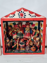 Композиция винтажная Retablos "Музыканты", гипс, ручная роспись, 16 x 7,5 x 17,5 см, Германия, 1960-70гг.