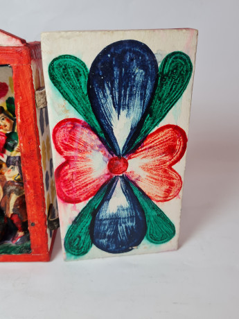 Композиция винтажная Retablos "Музыканты", гипс, ручная роспись, 16 x 7,5 x 17,5 см, Германия, 1960-70гг.