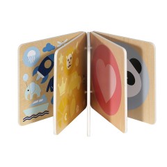 KINDSGUT Holzbuch Farben Babybucher Деревянные книги раскрашивают детские книги