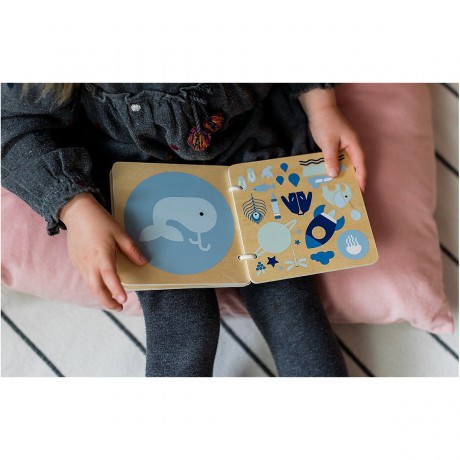 KINDSGUT Holzbuch Farben Babybucher Деревянные книги раскрашивают детские книги