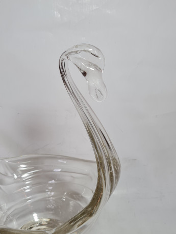 Чаша винтажная Murano в форме лебедя, муранское стекло, 19 x 16,5 x 26 см, Италия, 1960-1970гг.