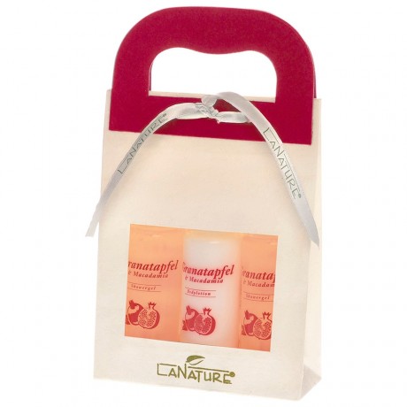 LaNature Geschenkset in der Grifftasche klein Korperpflegeset Granatapfel, 1 шт.