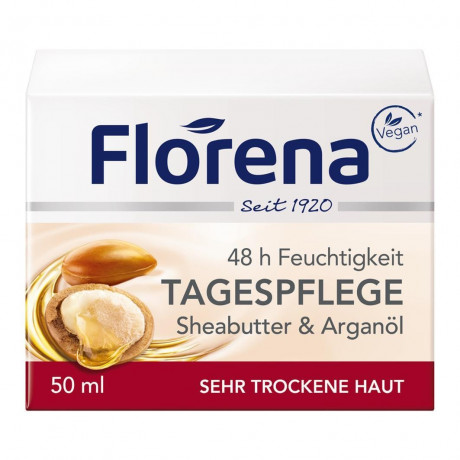 Florena Tagespflege Sheabutter & Arganol  Дневной уход Масло ши и арганол
