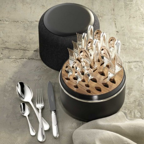 Robbe & Berking Robbe & Berking Belvedere - 150 g versilbert The Box inklusive 24-tlg. Menubesteck-Set Frozen Black Robbe & Berking Belvedere - 150 г посеребрения Коробка, включающая 24 шт. Набор столовых приборов Frozen Black