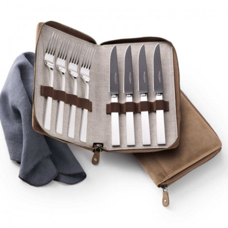 Robbe & Berking Robbe & Berking Riva - 925 Sterling Silber Grillset Frozen Black 8-tlg. Robbe & Berking Riva - Набор для гриля из стерлингового серебра 925 пробы Frozen Black, 8 предметов.