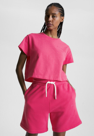 Tommy Hilfiger MODERN  Basic T-shirt bright cerise pink MODERN Базовая футболка ярко-вишнево-розовый