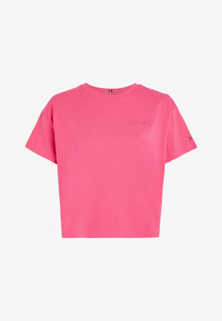 Tommy Hilfiger MODERN  Basic T-shirt bright cerise pink MODERN Базовая футболка ярко-вишнево-розовый