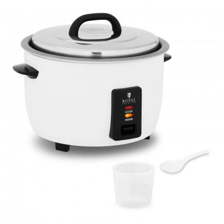 Royal Catering Royal Catering Reiskocher Gastro Reiskocher Elektrisch Dampfkocher Reiskochtopf Gemusegarer 10 L, 1550 W  Рисоварка Royal Catering Гстроварка для рисования Электрическая пароварка Кастрюля для приготовления риса Овощная плита 10 л, 1550 Вт