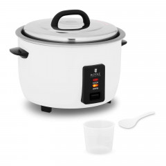 Royal Catering Royal Catering Reiskocher Gastro Reiskocher Elektrisch Dampfkocher Reiskochtopf Gemusegarer 10 L, 1550 W  Рисоварка Royal Catering Гстроварка для рисования Электрическая пароварка Кастрюля для приготовления риса Овощная плита 10 л, 1550 Вт