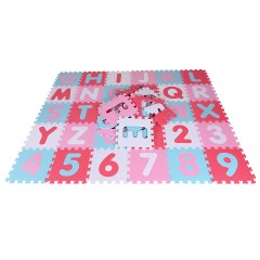 KNORR Toys Puzzlematte Alphabet + Zahlen pink-rosa Коврик-пазл алфавит+цифры розовый-розовый