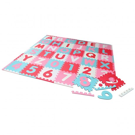 KNORR Toys Puzzlematte Alphabet + Zahlen pink-rosa Коврик-пазл алфавит+цифры розовый-розовый