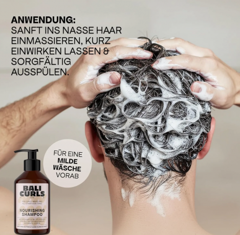 Bali Curls Daily Curl Routine set, Набор для кудрявых волос: шампунь + кондиционер + гель для кудрей, питание, увлажнение, 650 мл