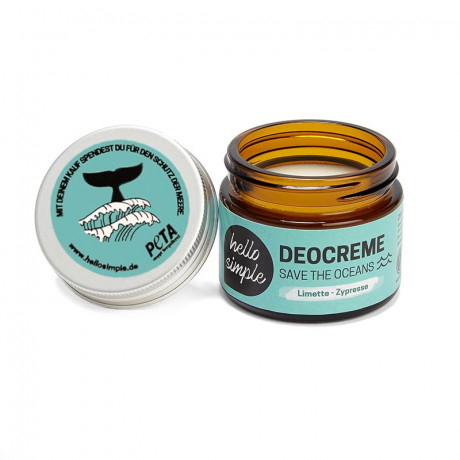 Hello Simple Deocreme Save the Oceans Limette-Zypresse 50g  Deocreme Save the Oceans Лайм-Кипарис 50г