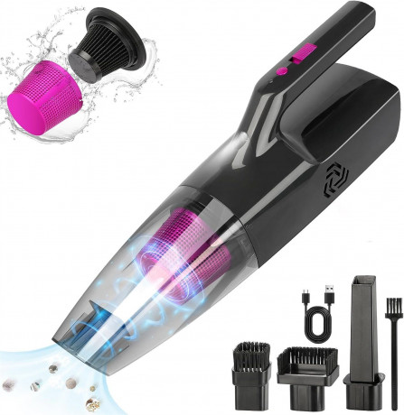 Yoyaxi Akku-Handstaubsauger Tragbarer Handstaubsauger von Hoover, 3-Stunden-Akkubetrieb fur das Heimtierburo  Беспроводной ручной пылесос Yoyaxi Портативный ручной пылесос Hoover, 3 часа работы от аккумулятора, для офиса с домашними животными