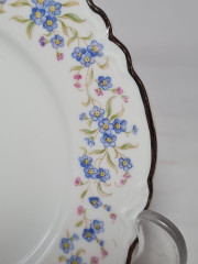 Hutschenreuther Bavaria Набор фарфоровых тарелок "Незабудки", 5 шт х 15,5 x 2 см, Германия, 1960-70гг.