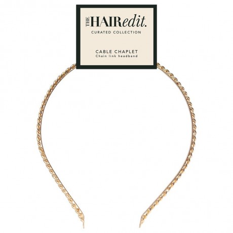 The Hair Edit Gold Cable Chaplet Headband Золотая повязка на голову в виде часовни