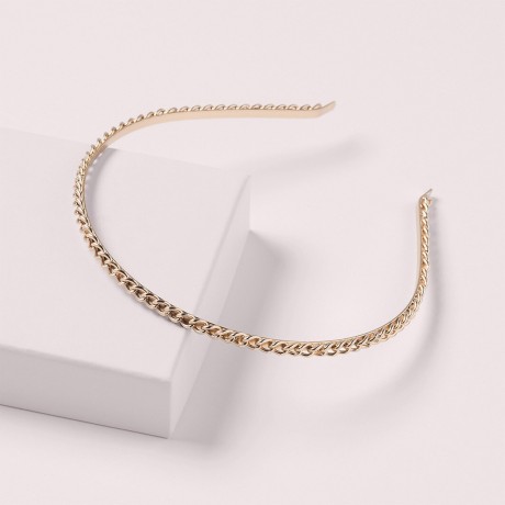 The Hair Edit Gold Cable Chaplet Headband Золотая повязка на голову в виде часовни