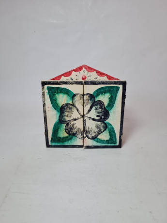 Композиция винтажная Retablos "Магазин шляпок", гипс, ручная роспись, 16 x 8 x 17,5 см, Германия, 1960-70гг.