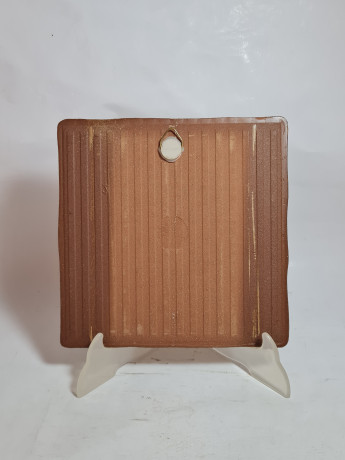 Керамическая винтажная картина "Окрестности Парижа. Тряпичник", 20 x 20 см, Италия, 1960-1970гг.