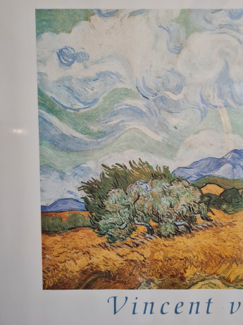 Картина винтажная Винсента Ван Гога, в деревянной раме, 75,5 x 65,5 см, Германия, 1960-70гг.