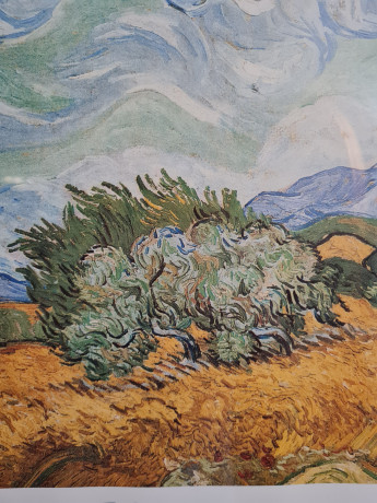 Картина винтажная Винсента Ван Гога, в деревянной раме, 75,5 x 65,5 см, Германия, 1960-70гг.