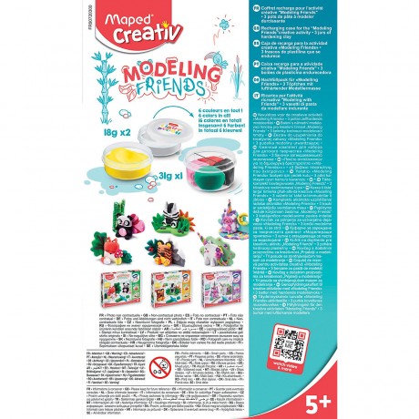 Maped Nachfull-Topfchen mit Modelliermasse fur Modeling Friends x 3 Наполните горшок пластилином для моделирования друзей x 3