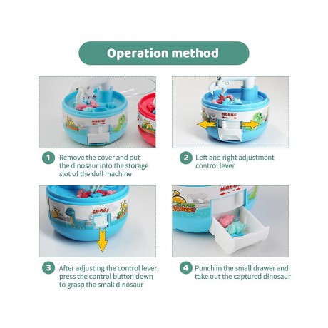 Vicabo Klauenmaschine Dinosaurier Fange Mini Kralle Spielzeug Greifer Maschine mit Miniatur Dinosaurier Figuren Geschicklichkeitsspiele fur Kinder Коготь динозавра машина поймать мини-коготь игрушка коготь машина с миниатюрными фигурками динозавров игры н