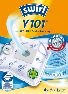 Swirl Пылесборник для пылесоса Y101 MicroPor Plus inkl. 1 Filter, 4 шт