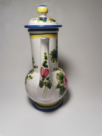 German porcelain, Винтажный керамический Чайник с цветами 23см, 1950-60гг.