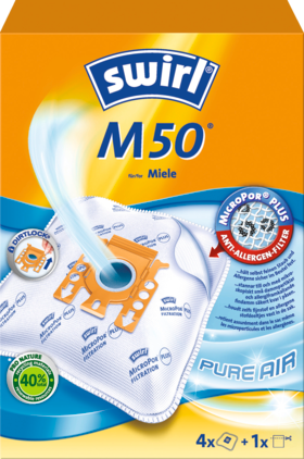 Swirl Пылесборник для пылесоса M50 MicroPor Plus inkl. 1 Filter, 4 шт