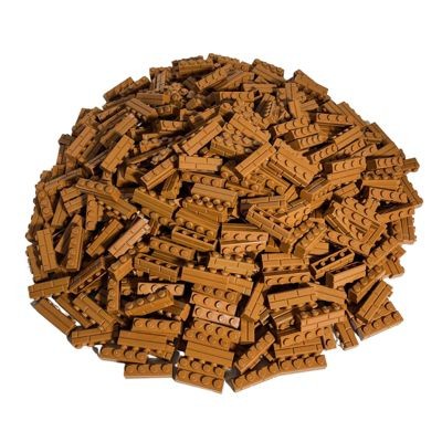 LEGO LEGO 1x4 Mauersteine Nougat - 100 Stuck - Nougat bricks 15533 Кубики LEGO 1x4 Nougat — 100 штук — Кубики нуги 15533