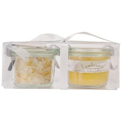 LaNature Badesalz &amp; Duftkerze Orange Badeset Sets, 70 g