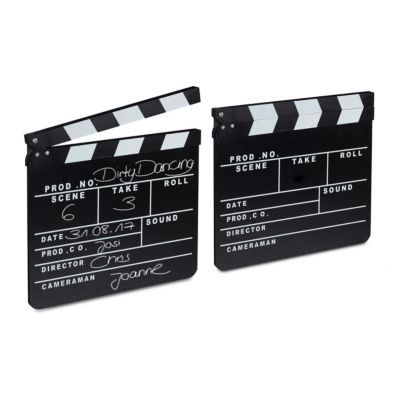 relaxdays 2 x Filmklappe schwarz 2 x лоскут пленки черный