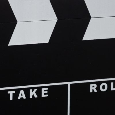 relaxdays 2 x Filmklappe schwarz 2 x лоскут пленки черный