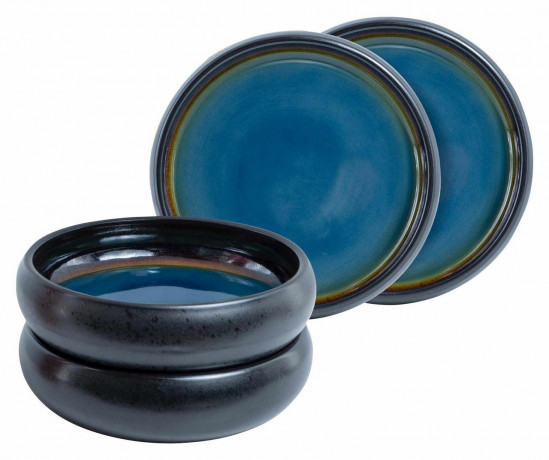 Moritz & Moritz Moritz & Moritz Suppenteller 4-tlg. REACTIV blau Суповые тарелки Moritz & Moritz 4 шт. РЕАКТИВНЫЙ