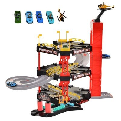 HOMCOM Kinder Parkhaus fur Spielzeugautos Детский гараж для игрушечных машинок