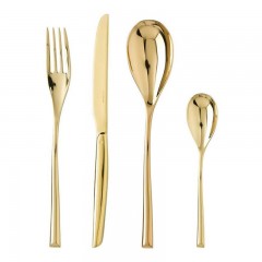 Sambonet Sambonet H-Art - Edelstahl / PVD Gold Besteckset 24 tlg. Sambonet H-Art - набор столовых приборов из нержавеющей стали/золота с PVD-покрытием, 24 предм.