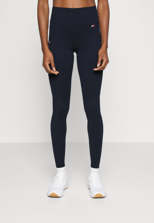 Tommy Hilfiger SORONA MIXED LEGGING Leggings desert sky СМЕШАННЫЕ ЛЕГГИНСЫ SORONA Леггинсы небо пустыни